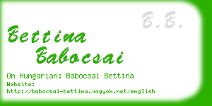 bettina babocsai business card